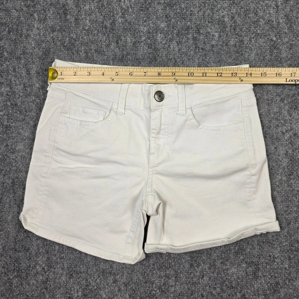 American Eagle Super Stretch Shorts Womens 4 Multicolor Bundle 6pk Mid Rise Mini